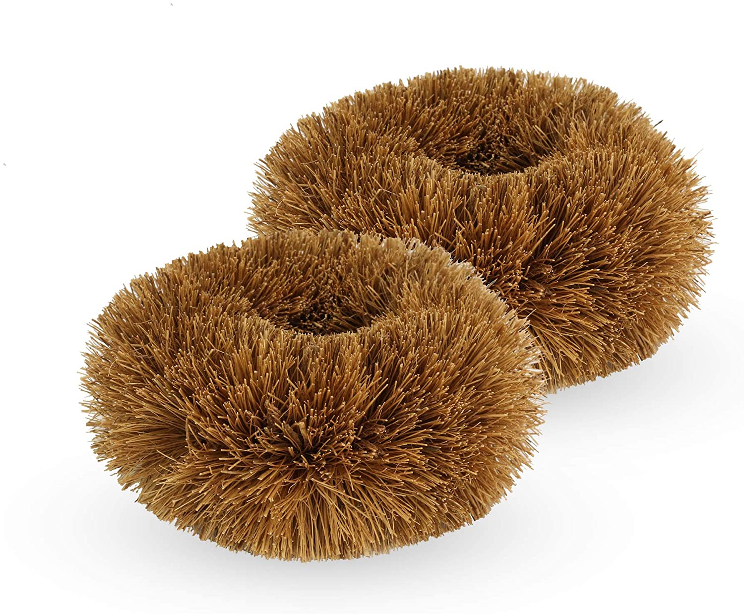 Coconut scrubbers work just as well as plastic ones and last far longer