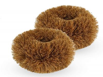 Coconut scrubbers work just as well as plastic ones and last far longer